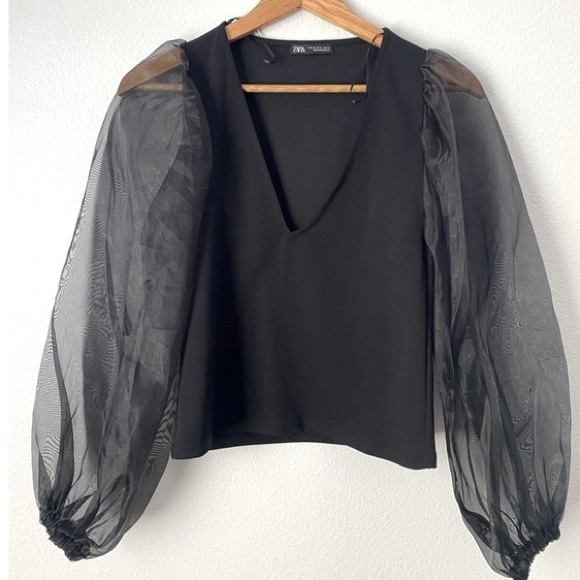 Zara Statement Sleeve Blouse - Picture 2 of 2